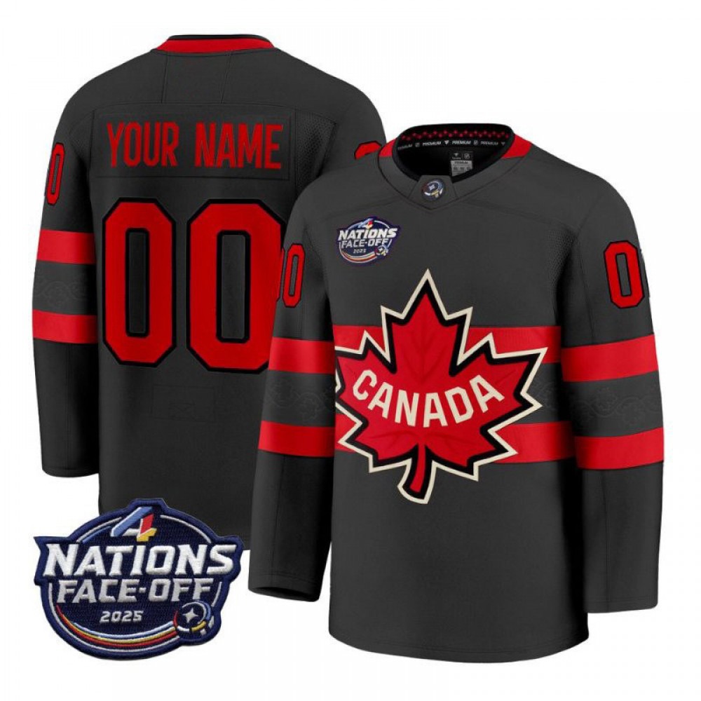 Canada 2025 Black Hockey Team 4 Nations Face-Off Custom Jersey-Pro Kit Vault | Brand New 26/27 Sports Jerseys